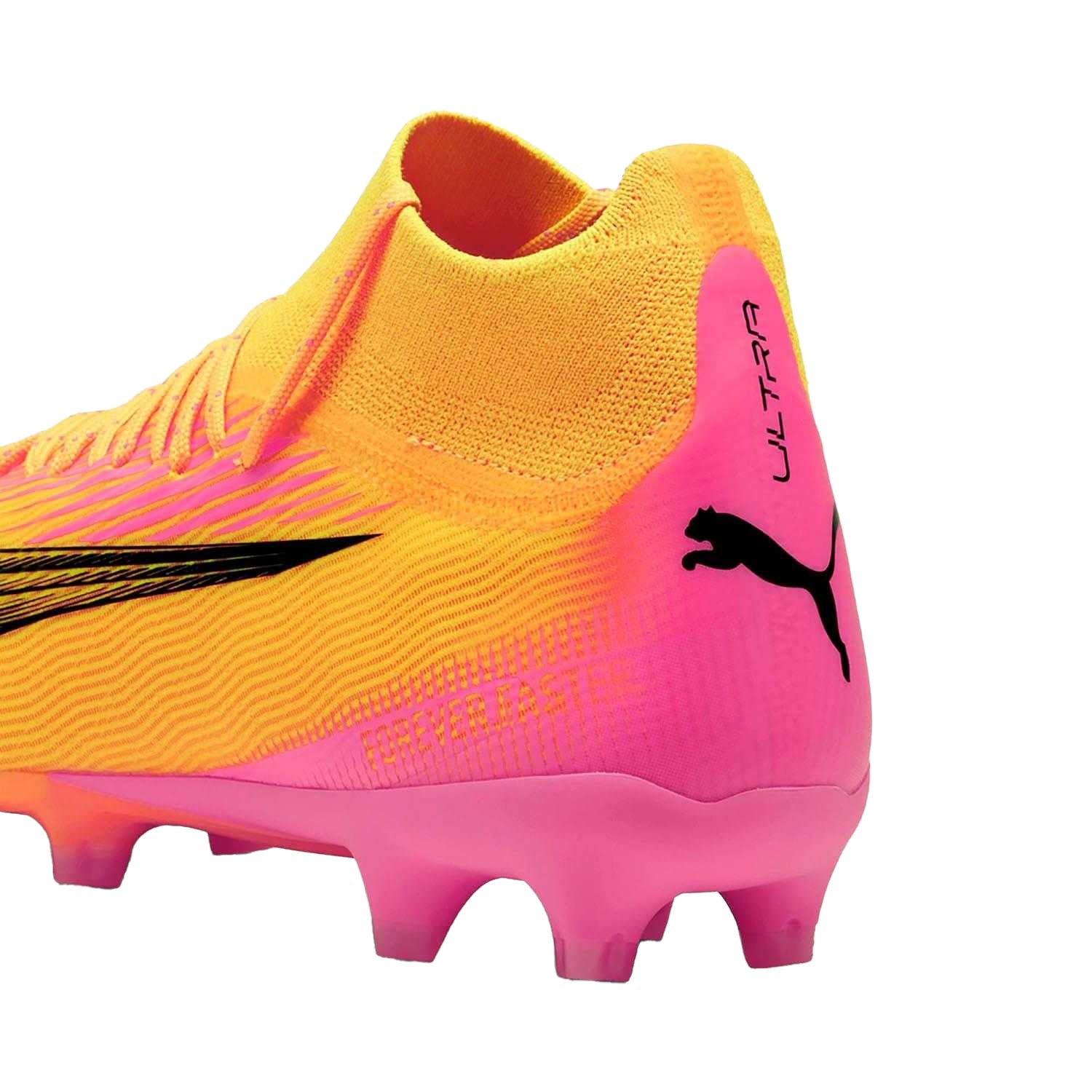 Sun Stream-Puma Black-Sunset Glow - Close up - Puma Mens Ultra Pro Firm Ground Football Boots
