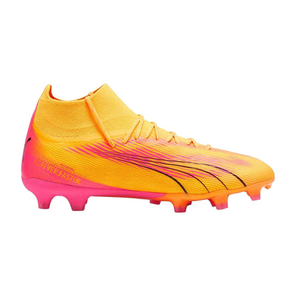 Sun Stream-Puma Black-Sunset Glow - Front - Puma Mens Ultra Pro Firm Ground Football Boots