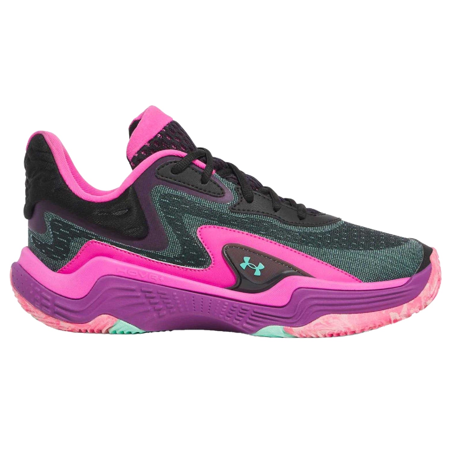 Black - Side - Under Armour Mens Basketball Shoes