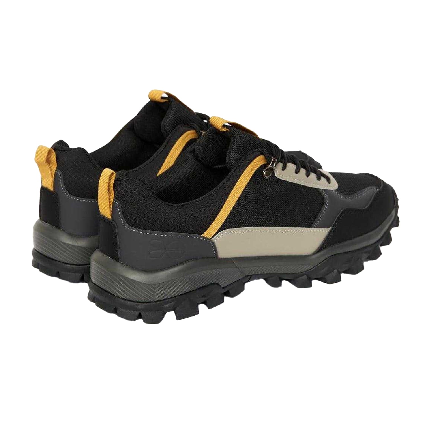 Grey - Back - Crosshatch Mens Heymare Low Hiking Shoes
