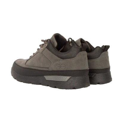 Grey - Back - Crosshatch Mens Banbury Trainers