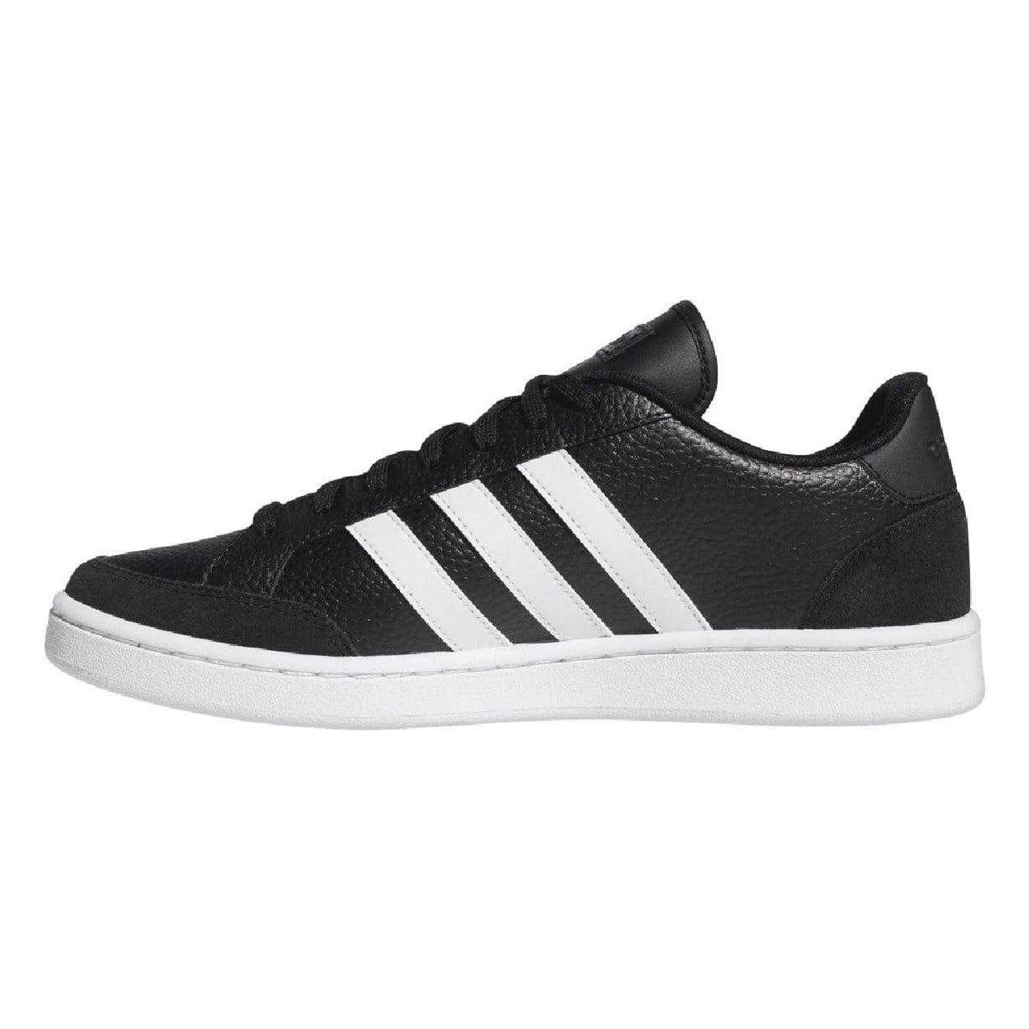 Black - Back - Adidas Mens Grand Court Leather Trainers