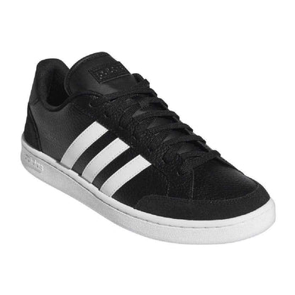 Black - Front - Adidas Mens Grand Court Leather Trainers