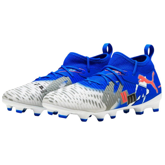 Blue - Front - Puma Childrens-Kids Future 8 Match Forever Firm Ground Football Boots