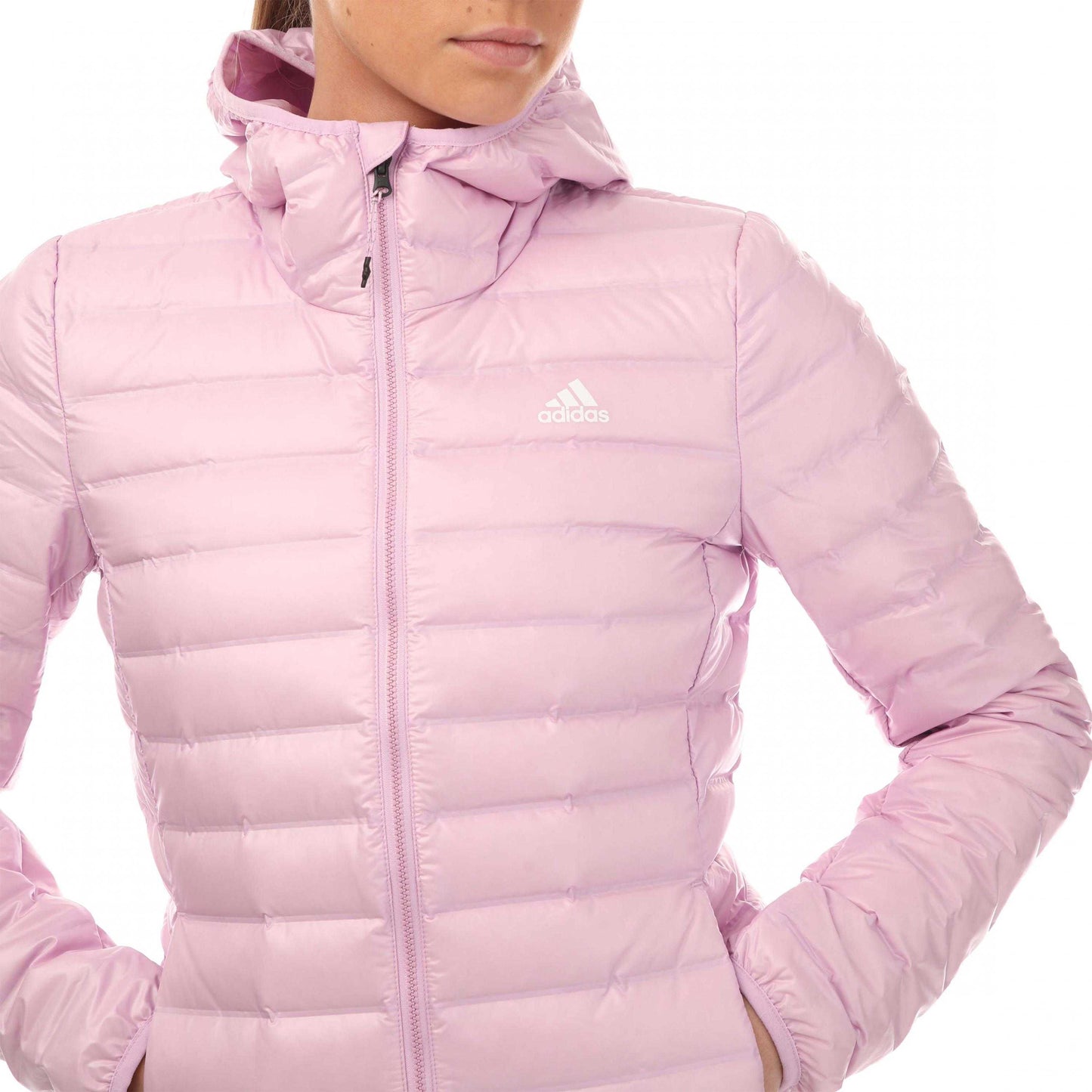 Lilac - Side - Adidas Womens-Ladies Varilite Down Jacket