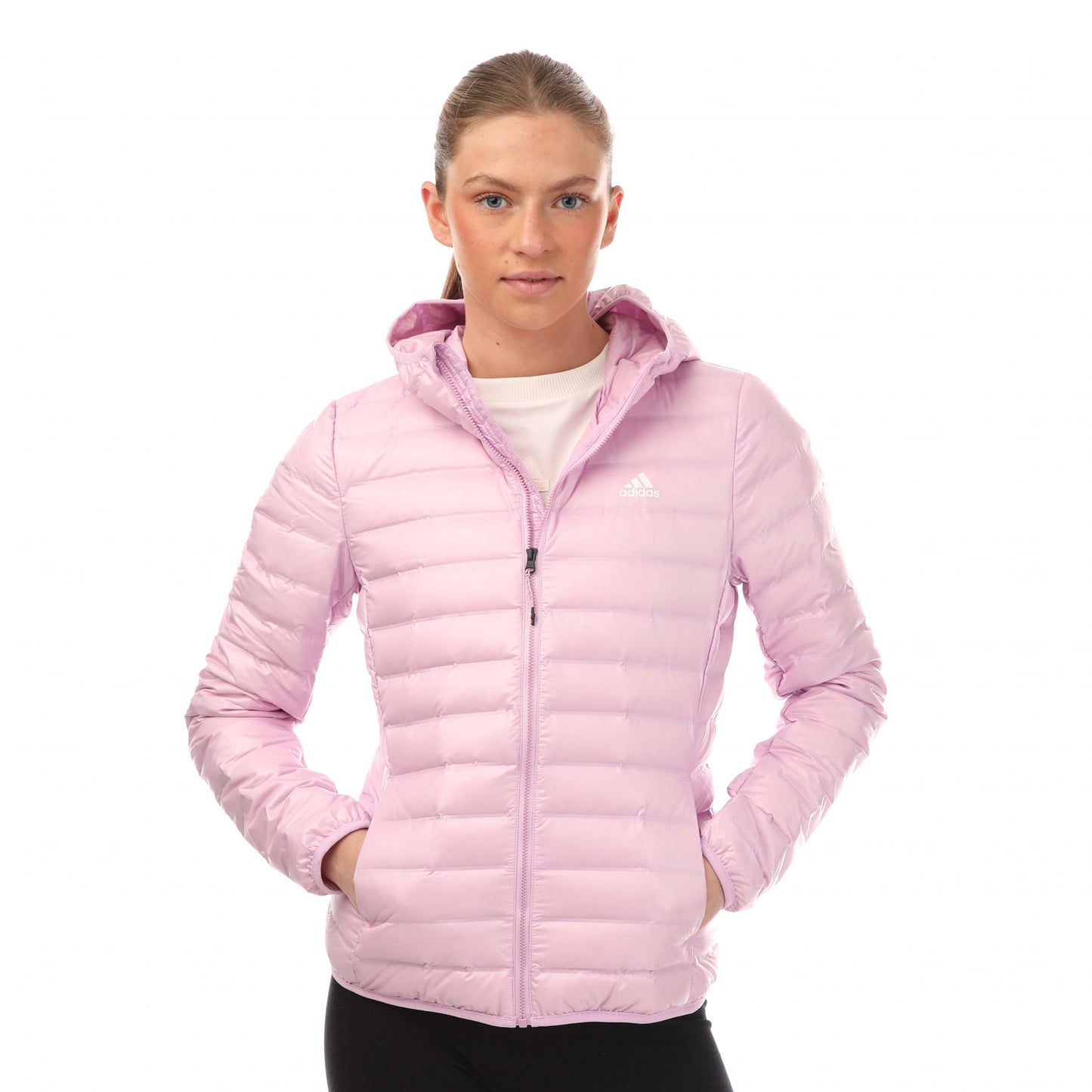 Lilac - Front - Adidas Womens-Ladies Varilite Down Jacket