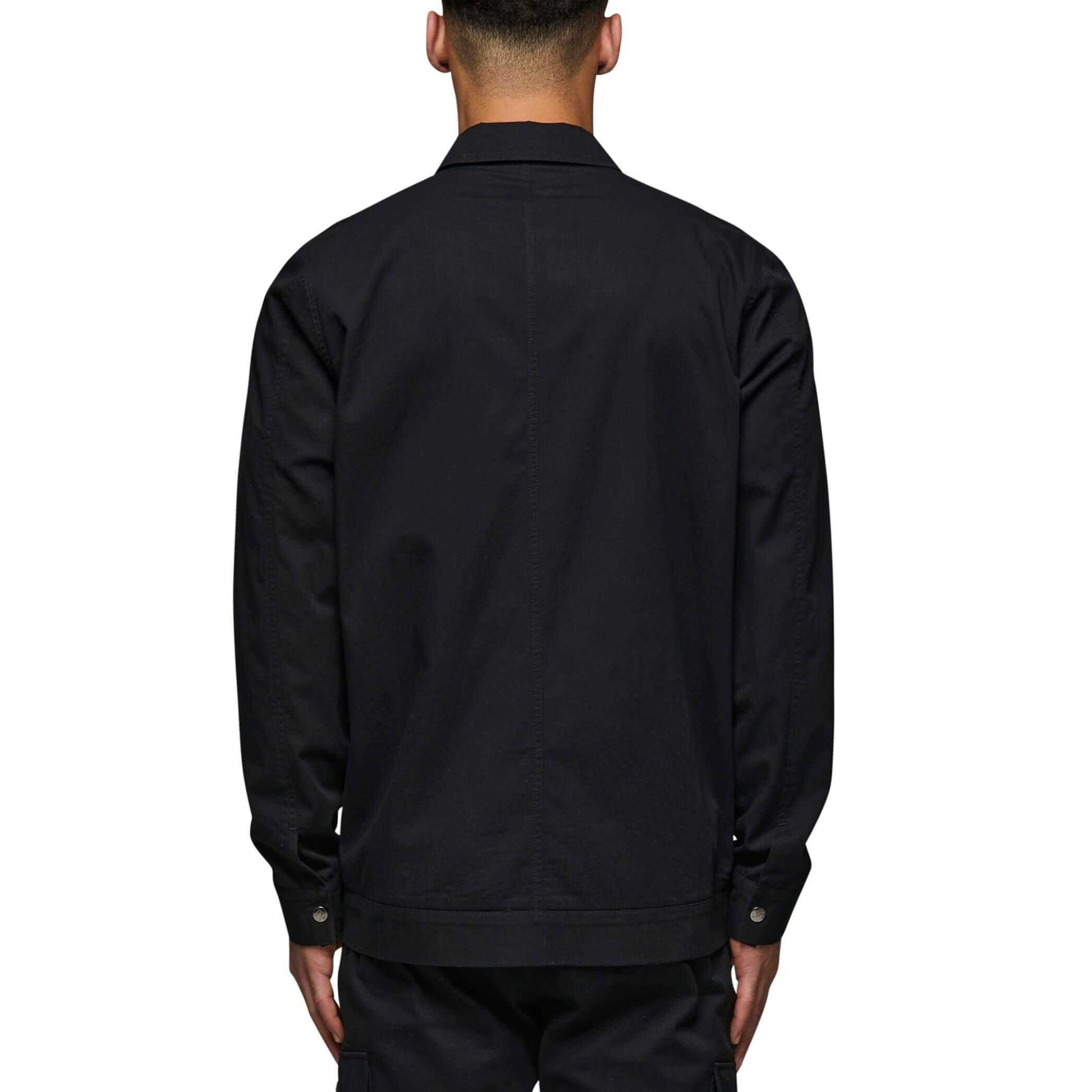 Black - Back - Mallet Mens Shirt Jacket