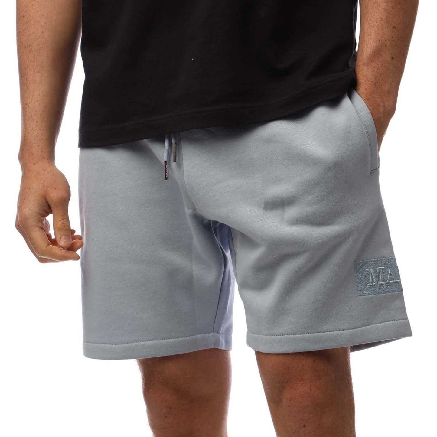 Blue - Back - Mallet Mens Box Logo Cargo Shorts