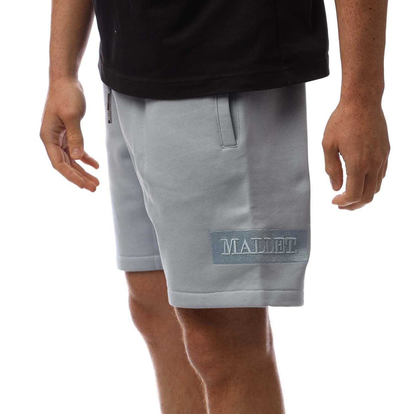 Blue - Side - Mallet Mens Box Logo Cargo Shorts