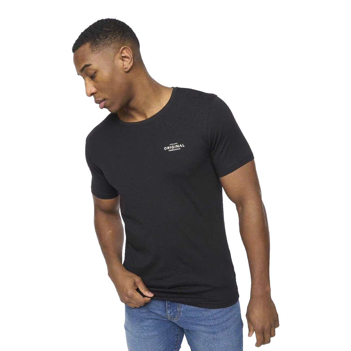 Black-Grey-White - Lifestyle - Crosshatch Mens Basicstandard T-Shirt (Pack of 5)