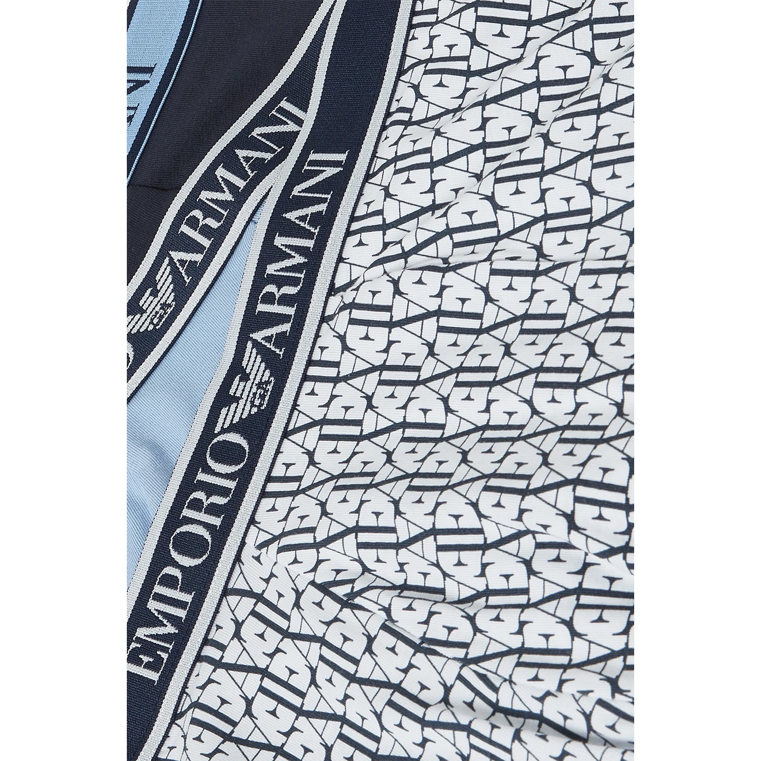Black-White-Light Blue - Back - Armani Mens Boxer Shorts (Pack of 3)