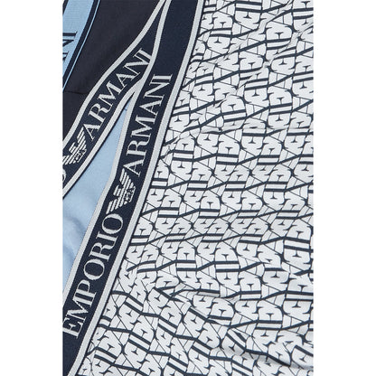 Black-White-Light Blue - Back - Armani Mens Boxer Shorts (Pack of 3)
