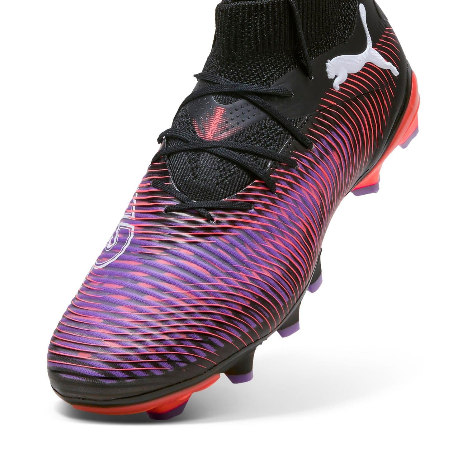 Black-Red - Close up - Puma Mens Future 8 Pro Firm Ground Football Boots