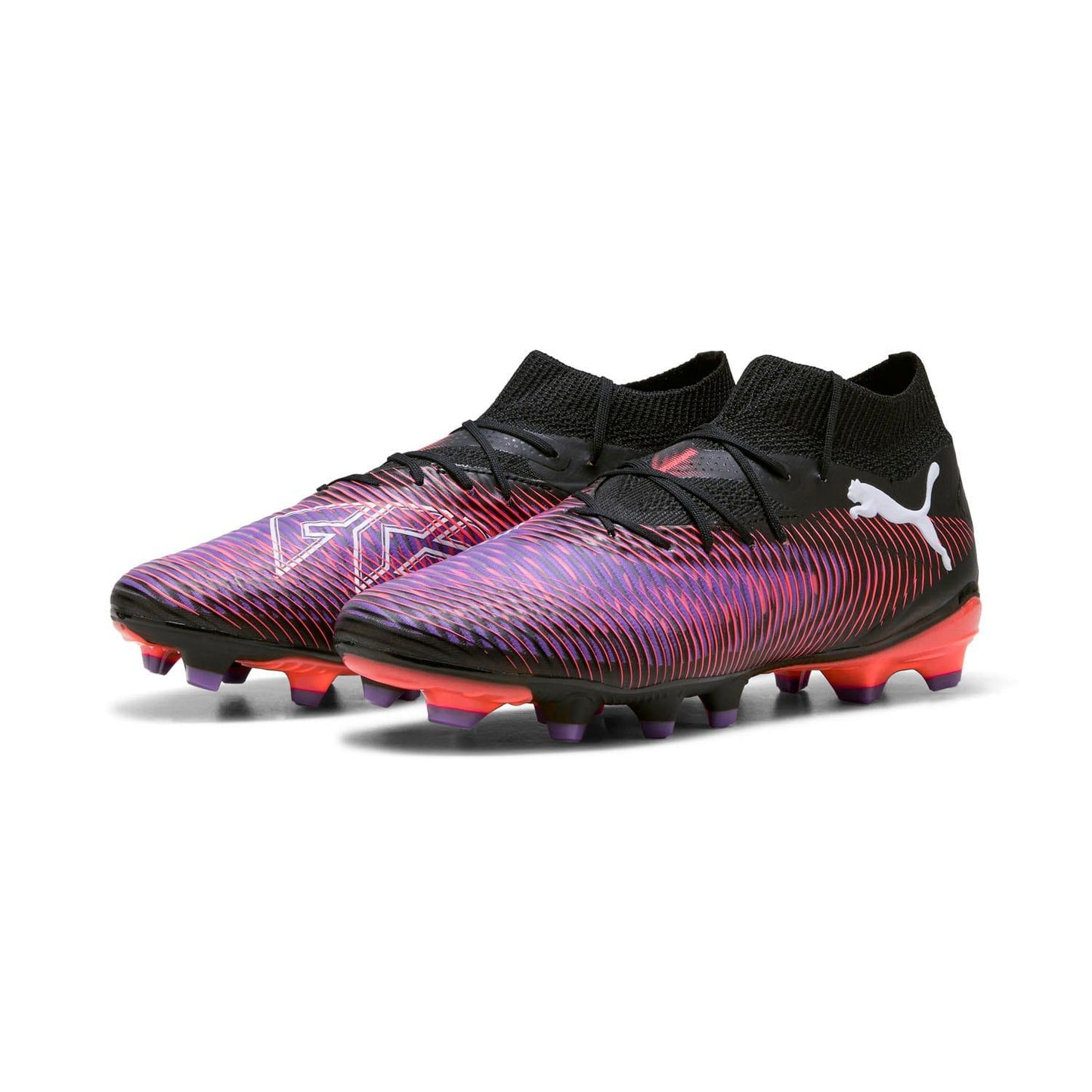 Black-Red - Side - Puma Mens Future 8 Pro Firm Ground Football Boots