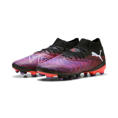 Black-Red - Side - Puma Mens Future 8 Pro Firm Ground Football Boots