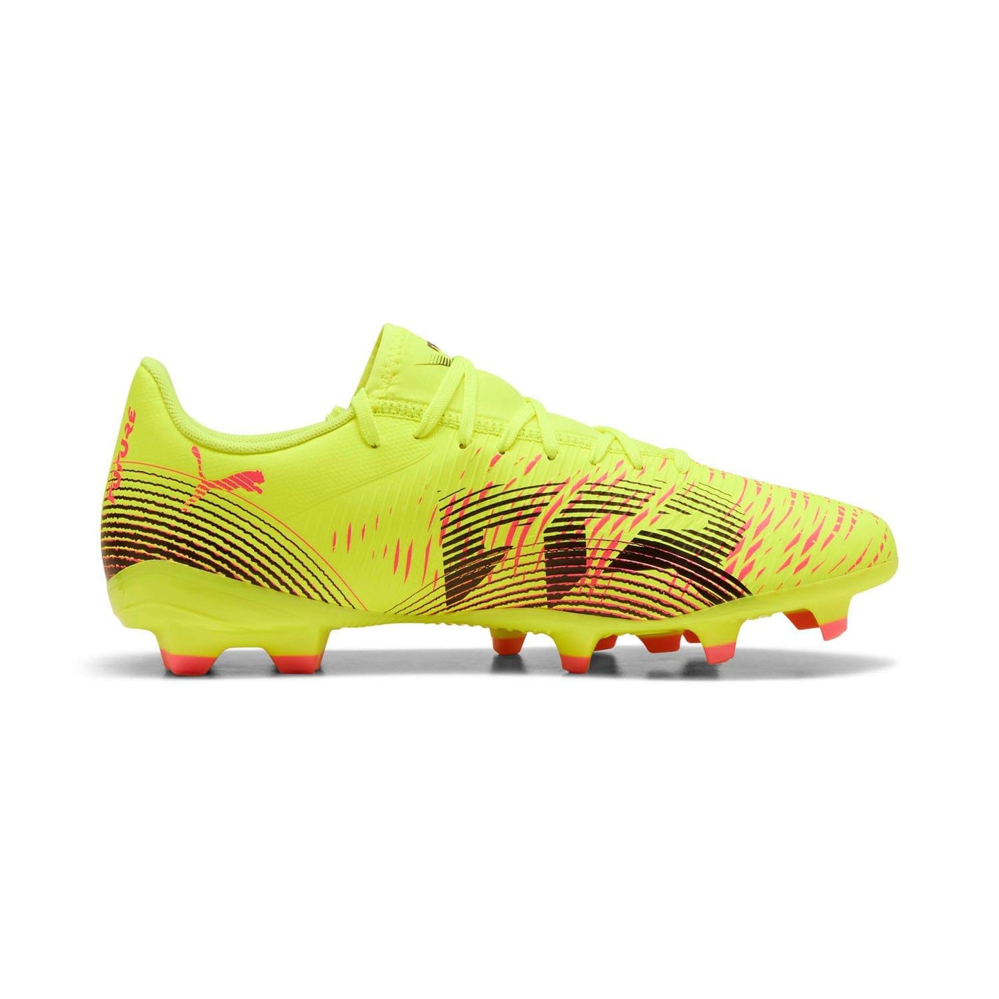 Yellow - Front - Puma Mens Future 8 Play Firm Ground Football Boots