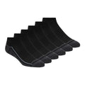 Black - Front - Skechers Mens Crew Quarter Socks (Pack of 6)