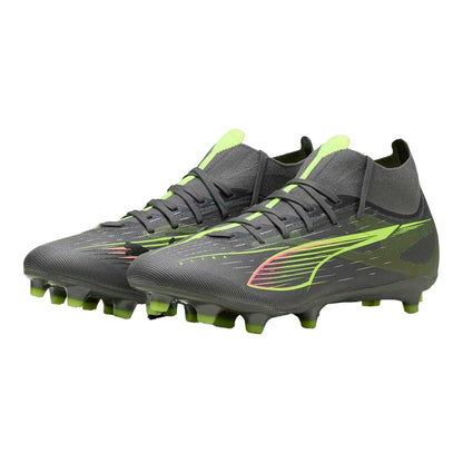 Silver - Front - Puma Unisex Adult Ultra 5 Match+ Artificial Ground Football Boots