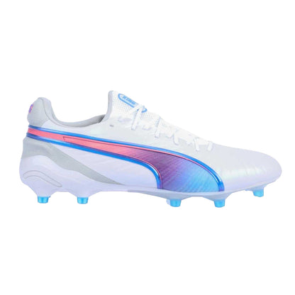 White - Side - Puma Unisex Adult King Ultimate Firm Ground Football Boots