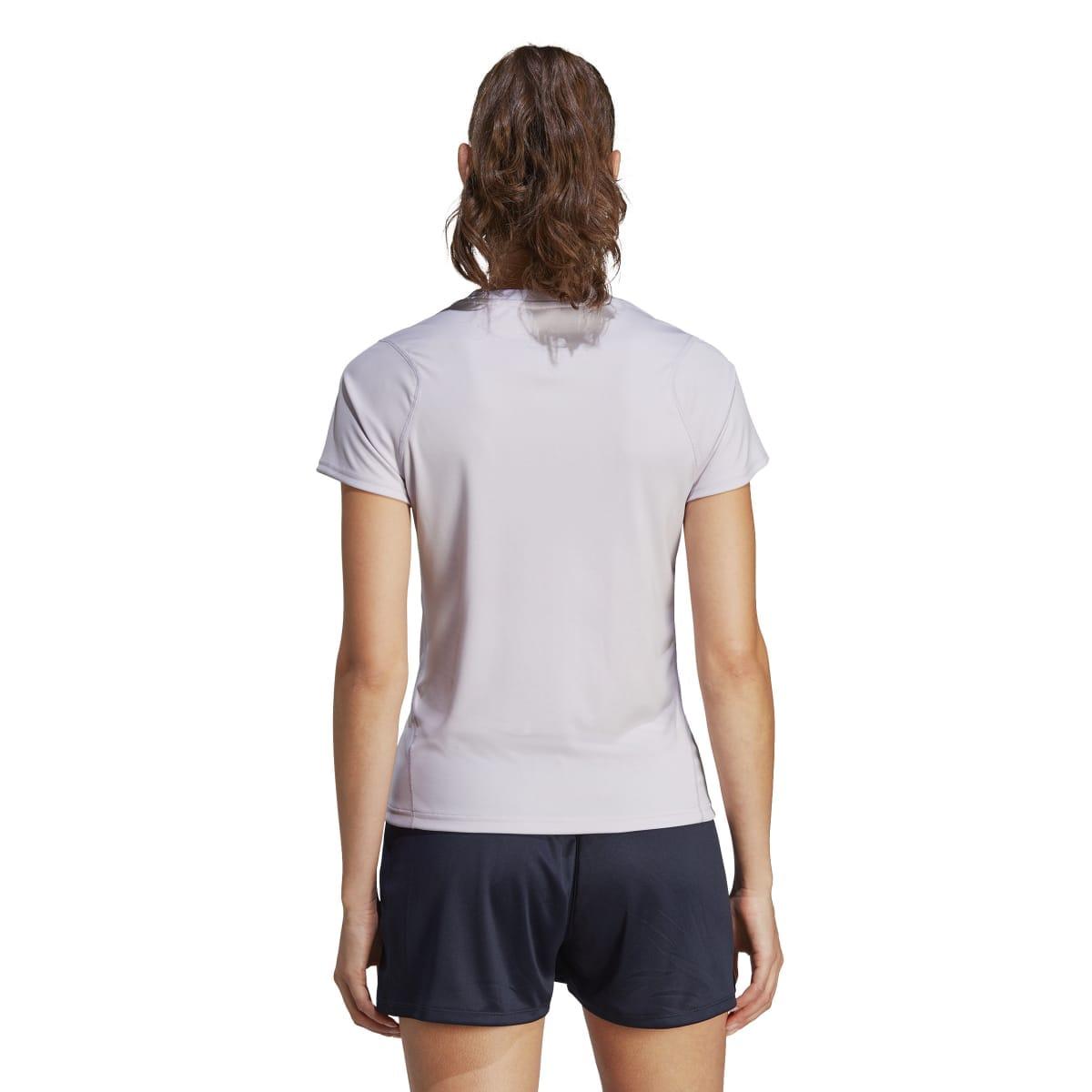Lilac - Back - Adidas Womens-Ladies Parley Running T-Shirt