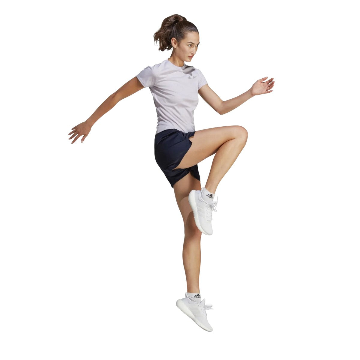 Lilac - Pack Shot - Adidas Womens-Ladies Parley Running T-Shirt