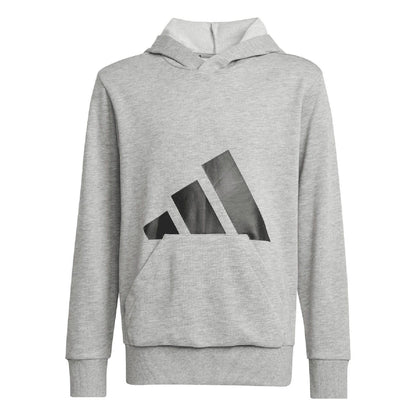 Grey - Front - Adidas Childrens-Kids Essentials Hoodie