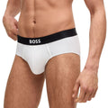 White - Back - Boss Mens Logo Briefs (Pack of 3)