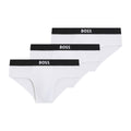 White - Front - Boss Mens Logo Briefs (Pack of 3)