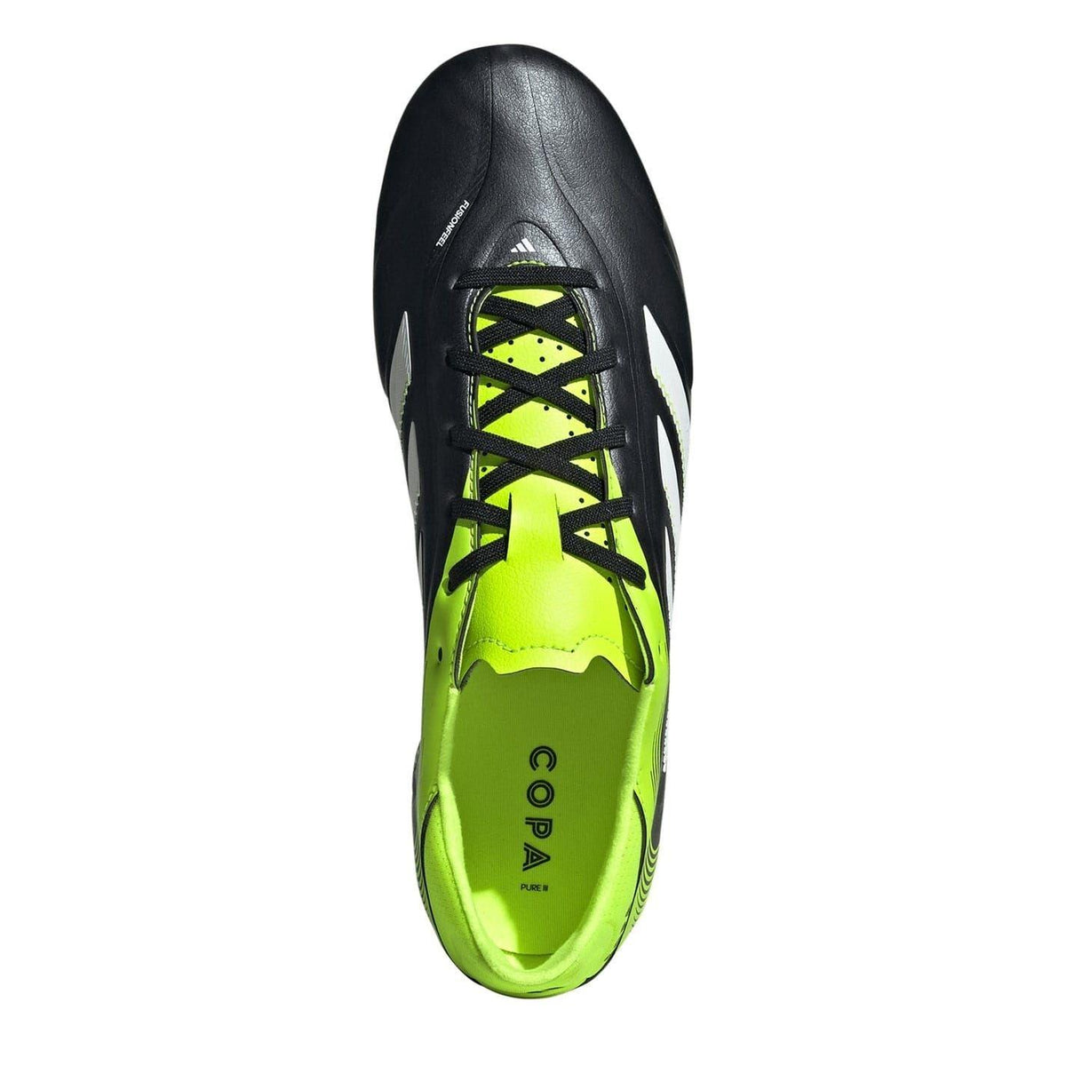 Black-Lemon - Pack Shot - Adidas Mens Copa Pure 3 League Firm Ground Football Boots
