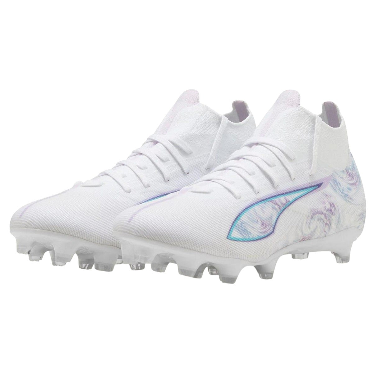 White - Front - Puma Womens-Ladies Ultra 5 Match+ Brilliance Firm Ground Football Boots