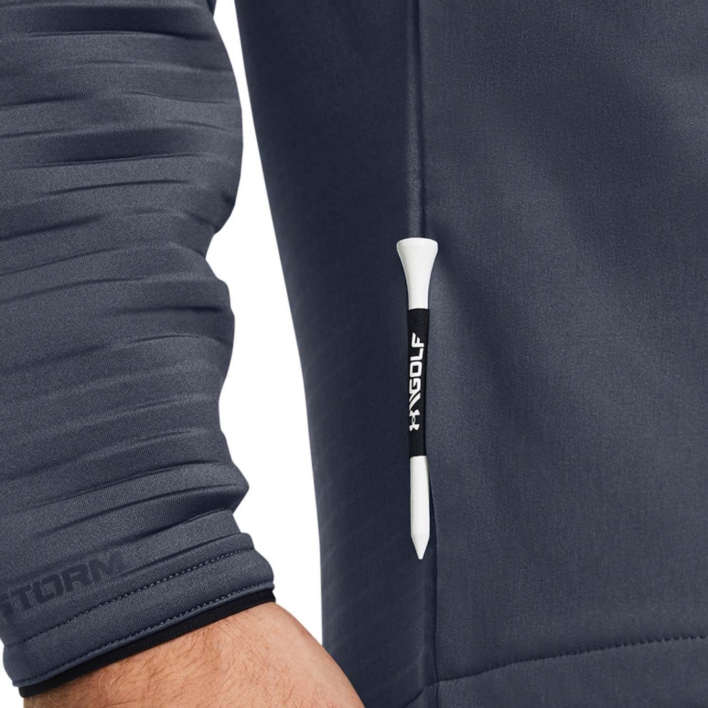 Grey - Side - Under Armour Mens Storm Daytona Half Zip Sweatshirt