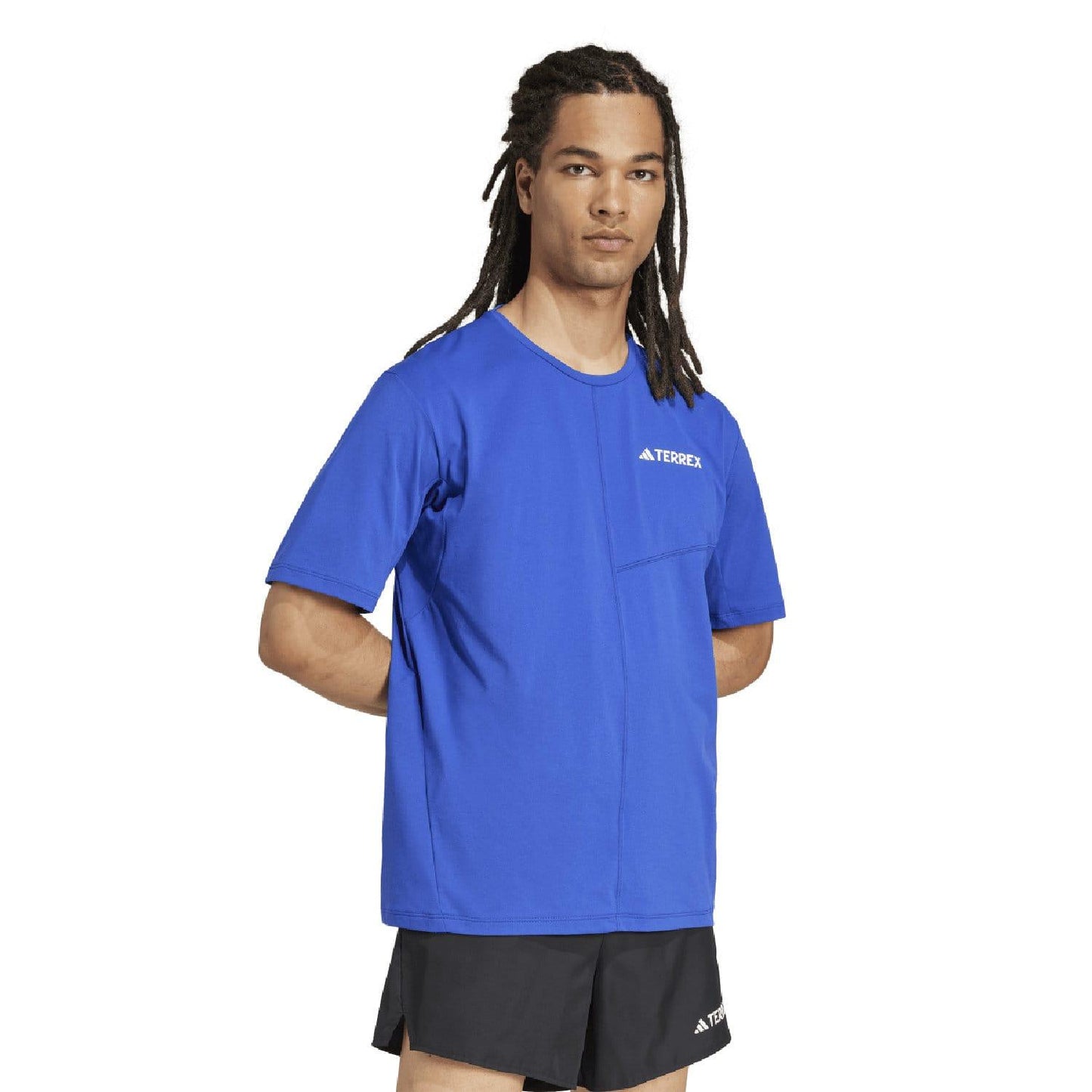 Blue - Close up - Adidas Mens Terrex T-Shirt