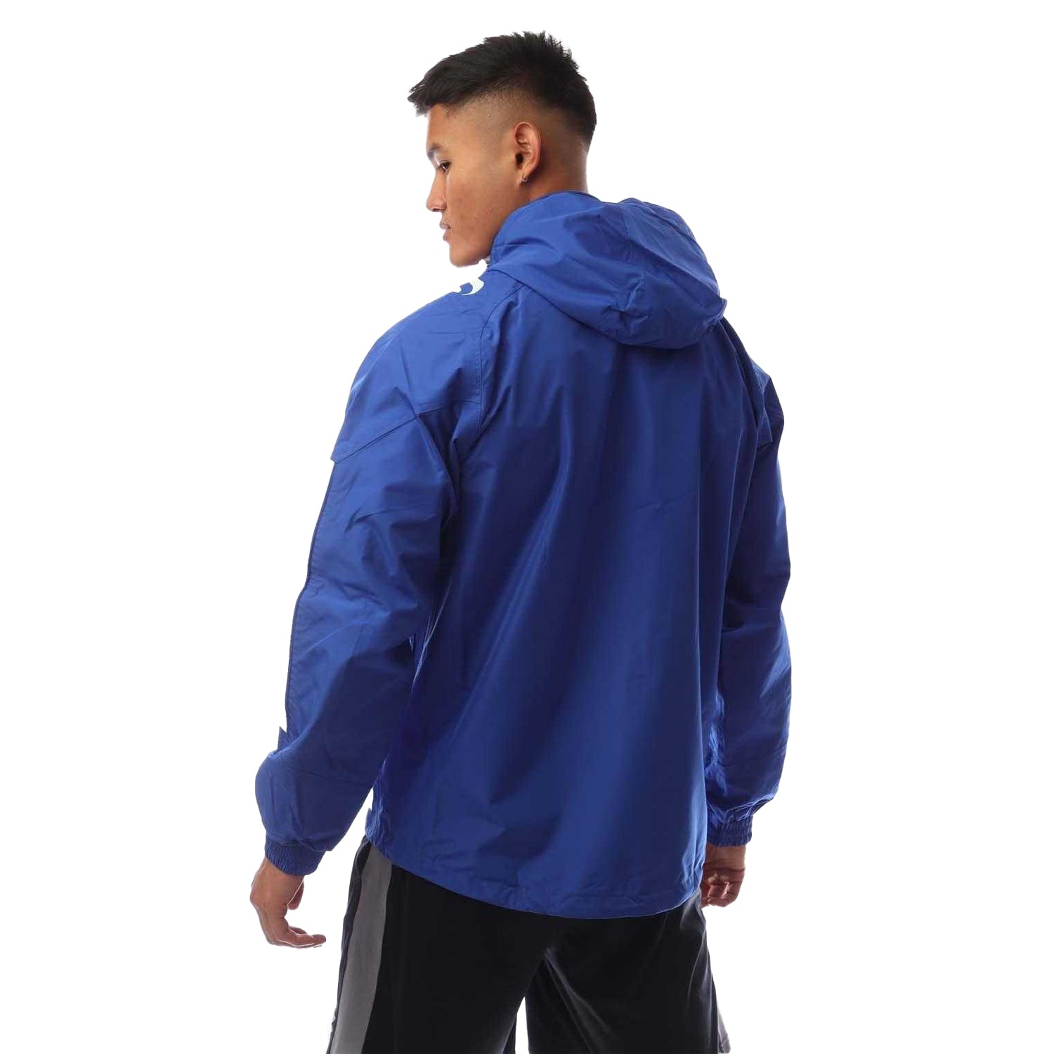 Blue - Back - Sondico Mens Evolution Waterproof Jacket