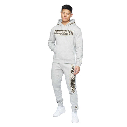 Grey - Lifestyle - Crosshatch Unisex Adult Doddington Hoodie
