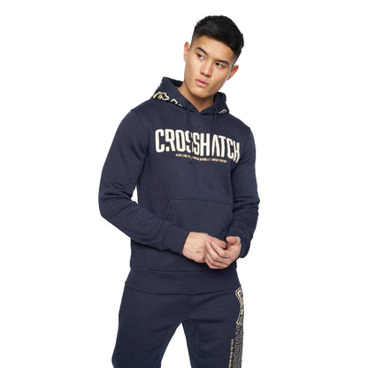 Blue - Front - Crosshatch Unisex Adult Doddington Hoodie