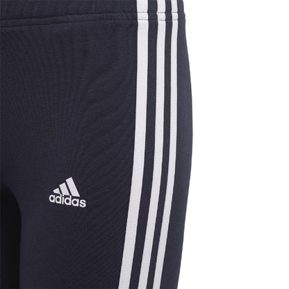 Navy - Lifestyle - Adidas Girls Essentials 3 Stripes Leggings