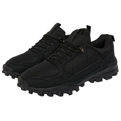 Black - Front - Crosshatch Mens Heymare Low Hiking Shoes