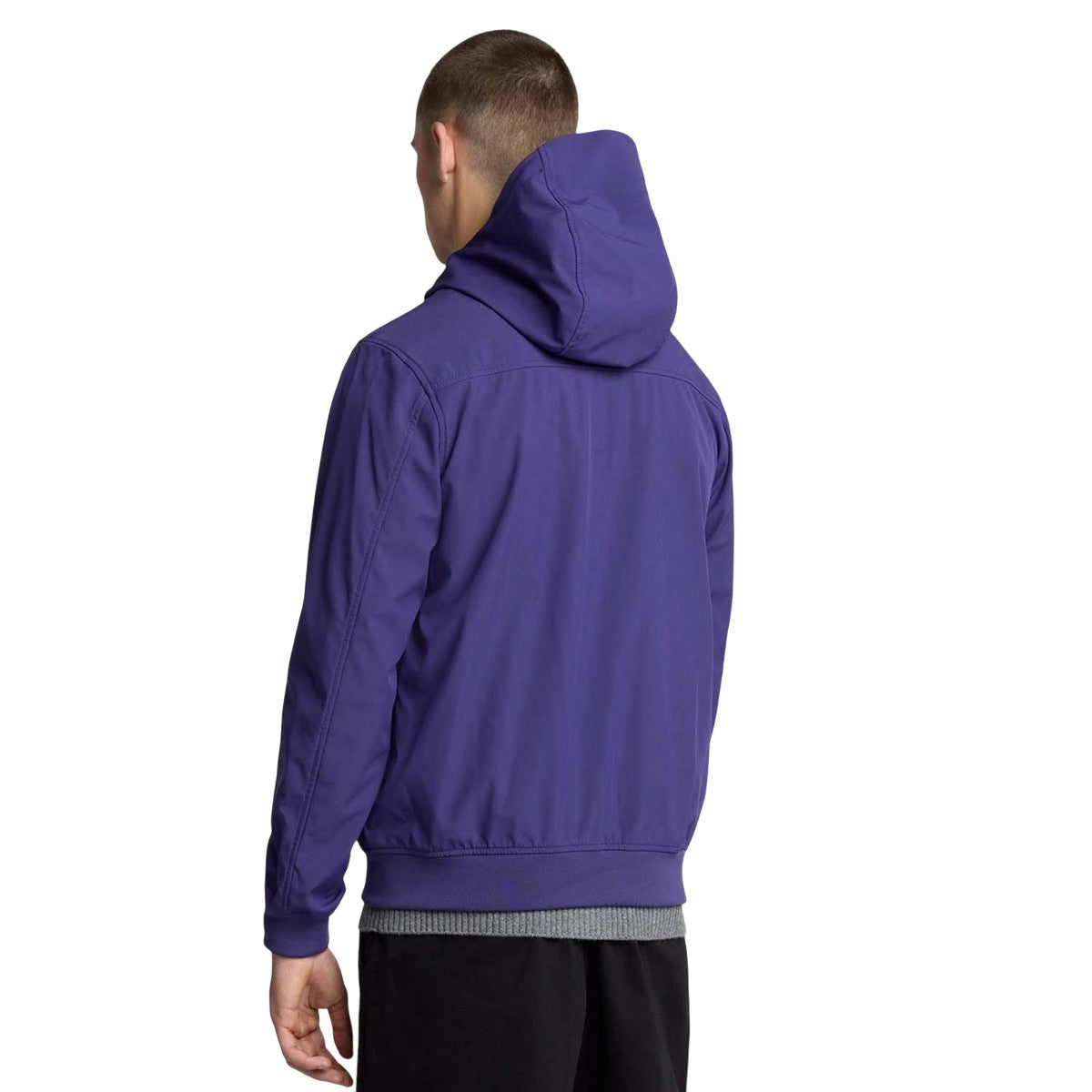 Purple - Back - Lyle & Scott Mens Lined Mesh Back Soft Shell Jacket