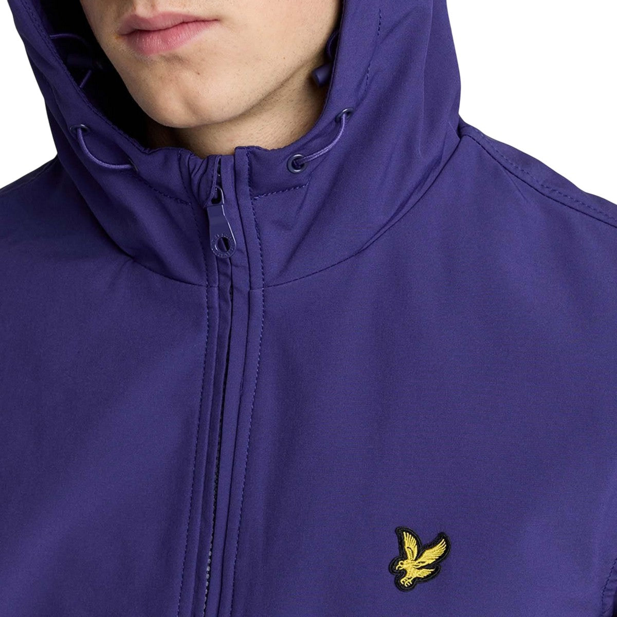 Purple - Side - Lyle & Scott Mens Lined Mesh Back Soft Shell Jacket