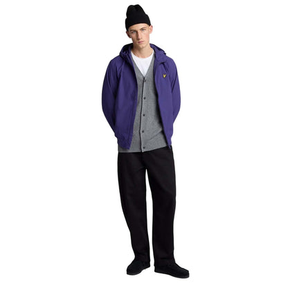 Purple - Close up - Lyle & Scott Mens Lined Mesh Back Soft Shell Jacket