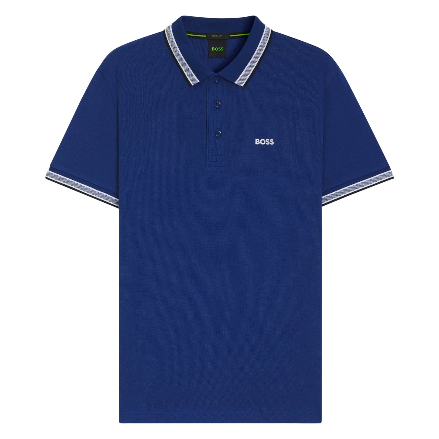 Blue - Front - Boss Mens Paddy Slim Polo Shirt