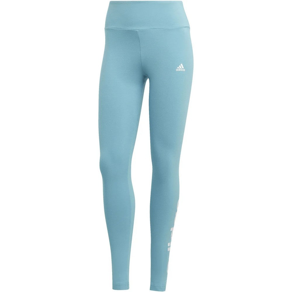 Preloved Blue-White - Front - Adidas Womens-Ladies Essentials High Waist Sport Leggings
