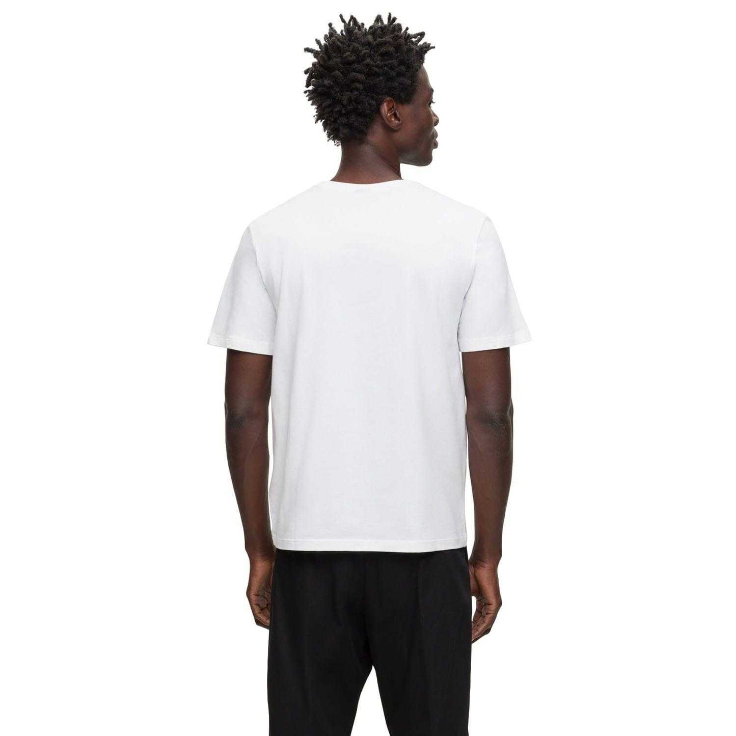 White - Back - Boss Mens Logo T-Shirt