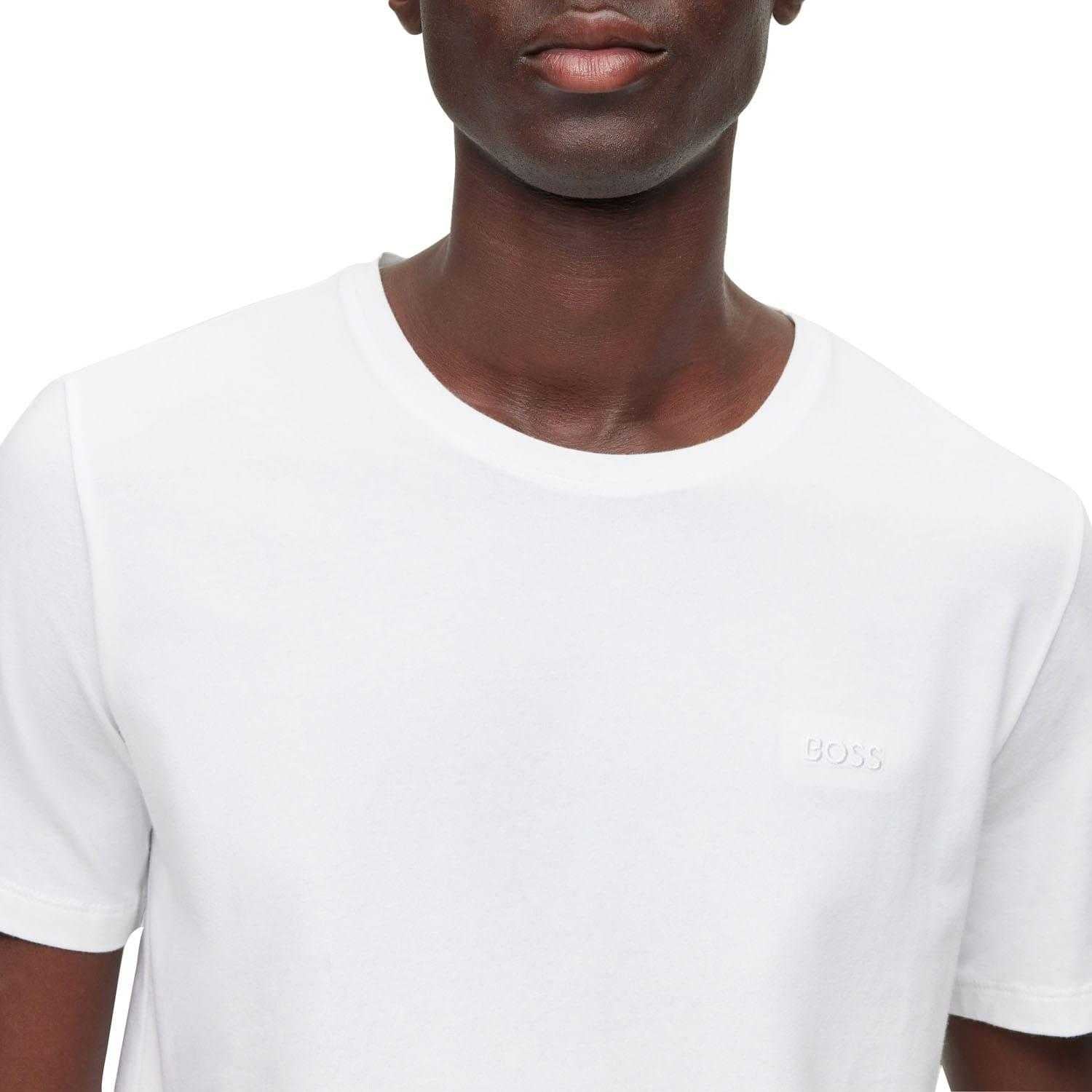 White - Side - Boss Mens Logo T-Shirt