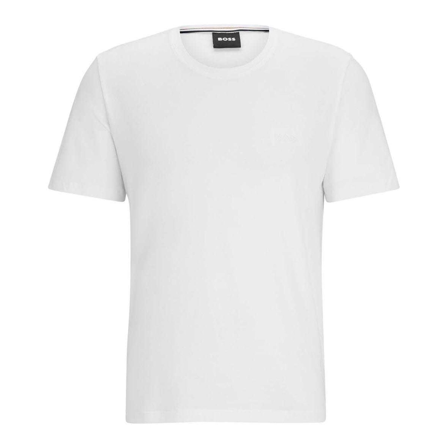 White - Front - Boss Mens Logo T-Shirt