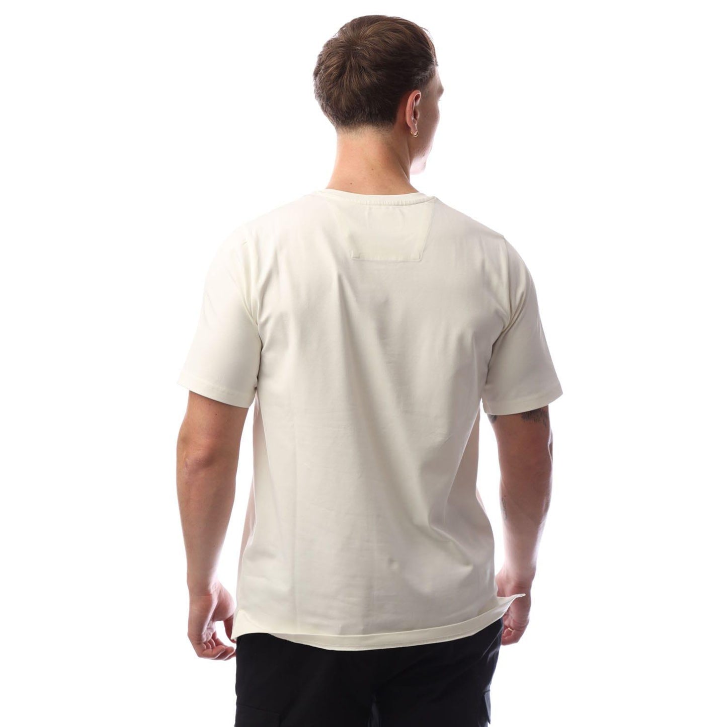 Off White - Back - Cruyff Mens Embro Logo T-Shirt