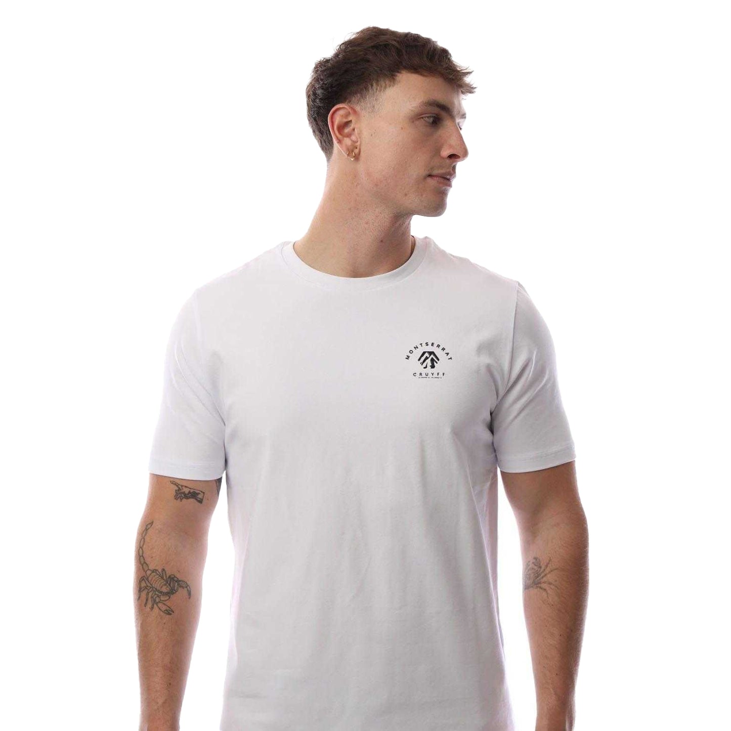 White - Side - Cruyff Mens Domain T-Shirt