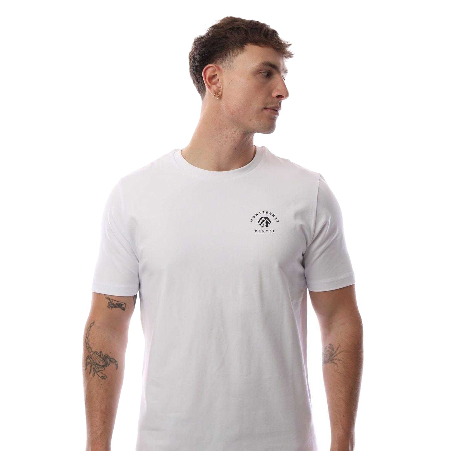 White - Side - Cruyff Mens Domain T-Shirt