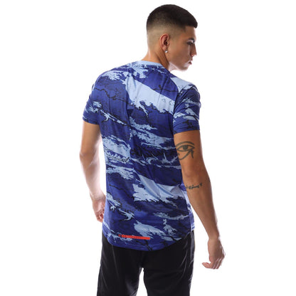 Blue - Back - Cruyff Mens Drone T-Shirt