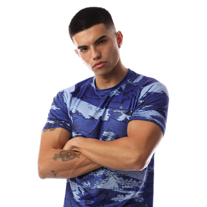 Blue - Side - Cruyff Mens Drone T-Shirt